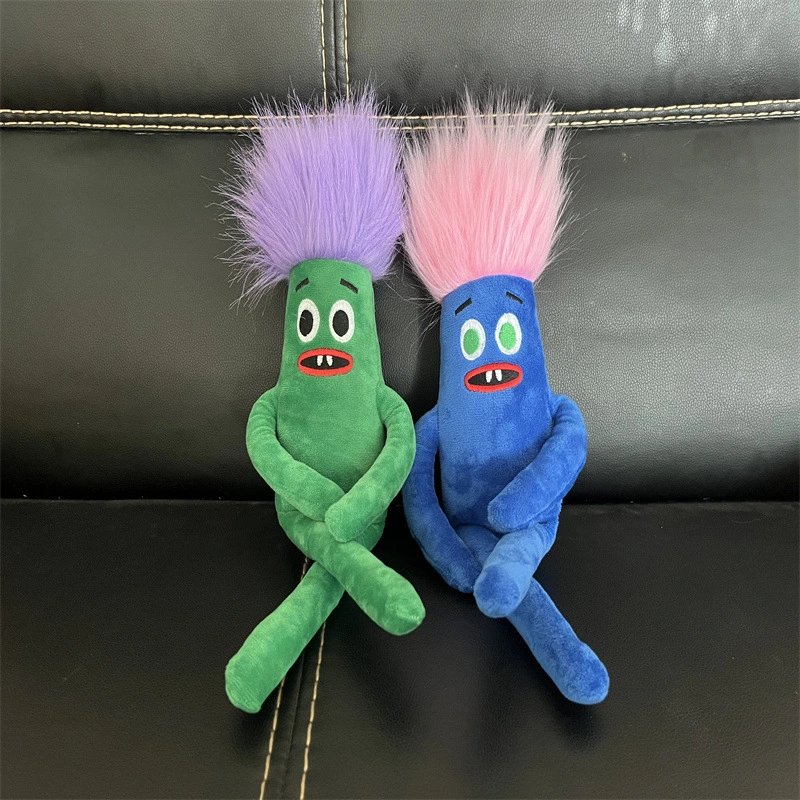 43cm Animation Nobody Sausage Plush Toys Rainbow Friends Plush Game Character Doll Kawaii Blue Monster Memes Creepy