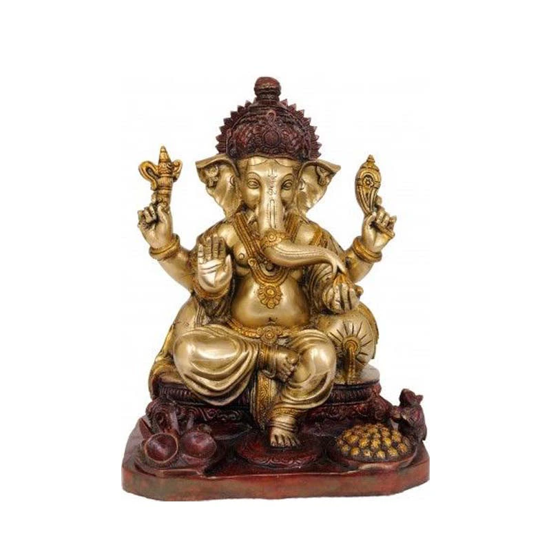 Custom Design Lost Wax Cast Bronze Hindu God Sculpture Life Size Ganesha Bronze Statue