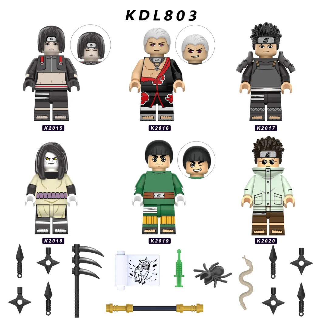 Kdl803 Narutos Anime Characters Building Block Mini Figures Kids Toys Gift