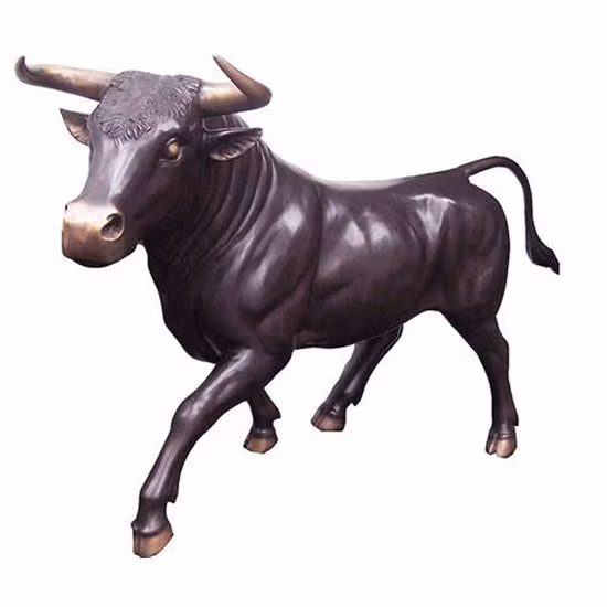 Escultura personalizada cera perdida bronze estátua de touro de Wall Street para venda
