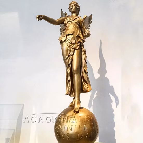 Famosa escultura religiosa arcanjo de cobre em tamanho real em promoção