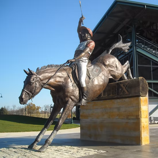 Estátua de latão Vaquero De Fort Worth