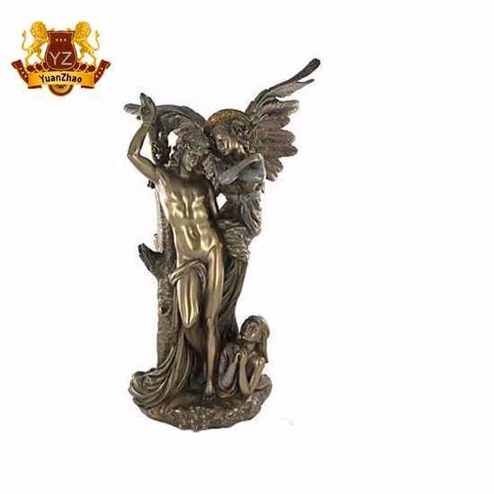 Estátua de figura religiosa ocidental tamanho real cera perdida bronze escultura de São Sebastião