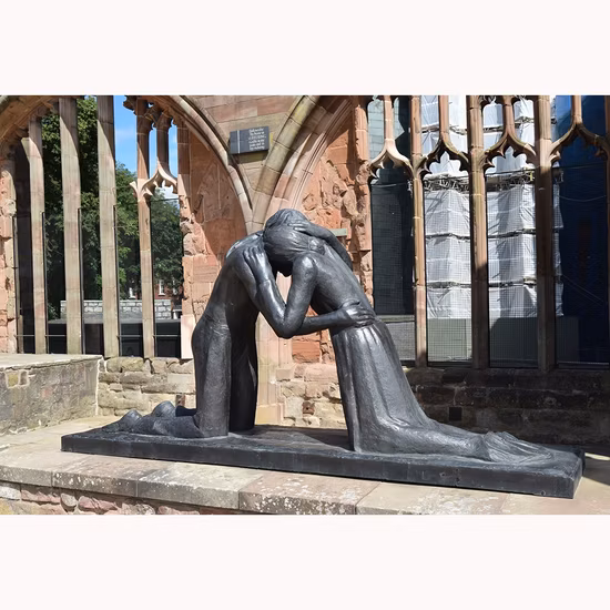 Escultura de dançarina em tamanho real de bronze para decoração de parque