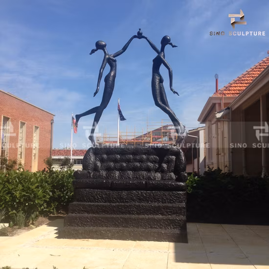 Escultura de campus de bronze fundida personalizada para artista