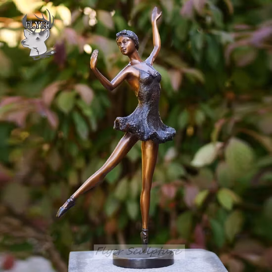 Estátua de bailarinas para decoração de casa em tamanho real cera perdida bronze